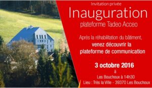 Inauguration plateforme de communication aux Bouchoux haut jura